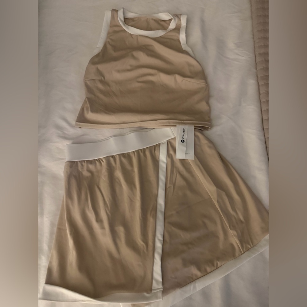 Khaki Athletic Skort set